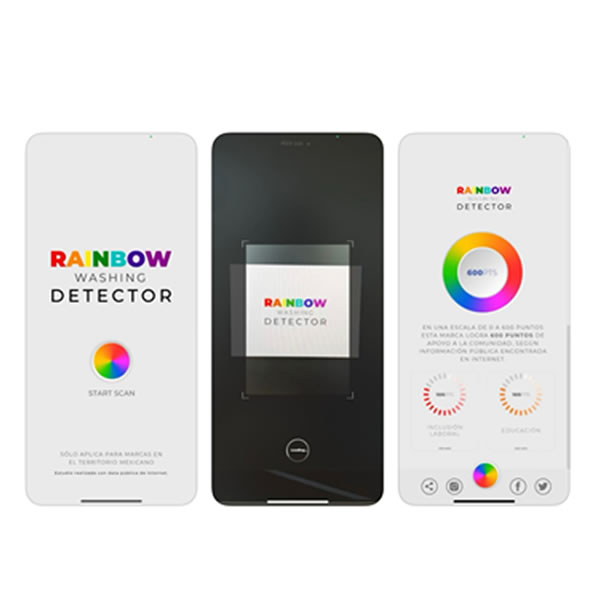 Aplicación de detección de Rainbow Washing